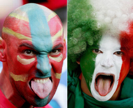 Happy Soccer Fan, Beautifully Face Painting