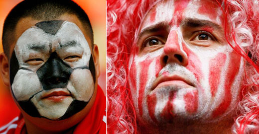 Happy Soccer Fan, Beautifully Face Painting