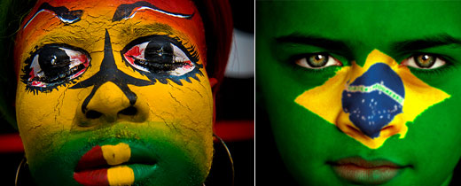 Happy Soccer Fan, Beautifully Face Painting