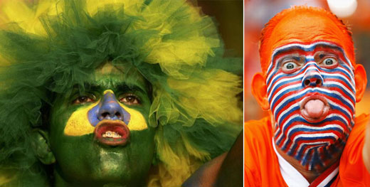 Happy Soccer Fan, Beautifully Face Painting