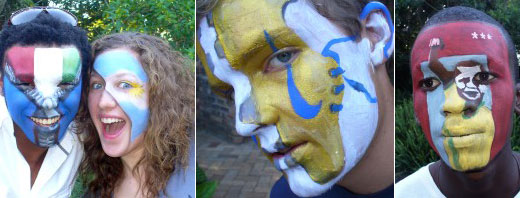 Happy Soccer Fan, Beautifully Face Painting