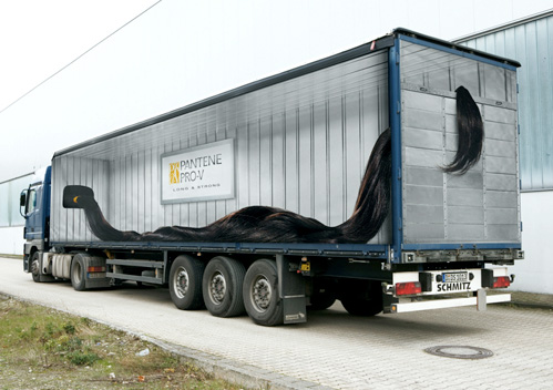 Pantene pro-v truck advertising