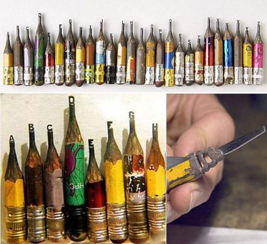 Incredible Miniscule Pencil Tip Carvings by Dalton Ghetti