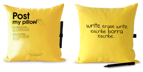 POST MY PILLOW - Write, erase, write.