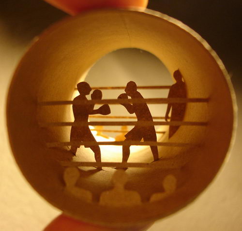 Amazing Paper Cut: World in a Toilet Paper Roll