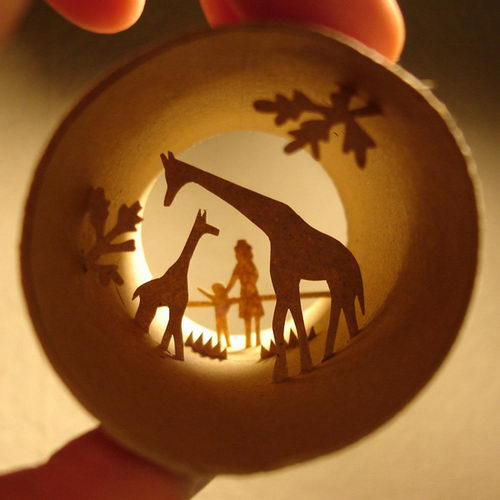 Amazing Paper Cut: World in a Toilet Paper Roll