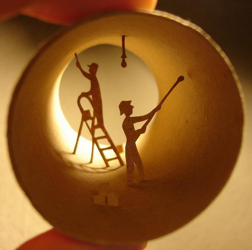 Amazing Paper Cut: World in a Toilet Paper Roll