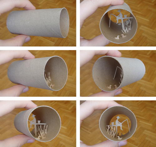 Amazing Paper Cut: World in a Toilet Paper Roll