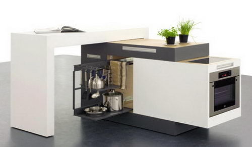 Innovative Compact Kitchen Design for Small Apartment