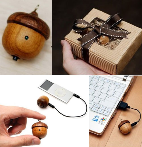 Motz Tiny Wooden Speaker (Bulid-in FM Radio) for iPod and MP3 Player
