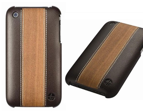 Trexta Wood and Leather Series Snap-On Case for iPhone 3G and 3GS