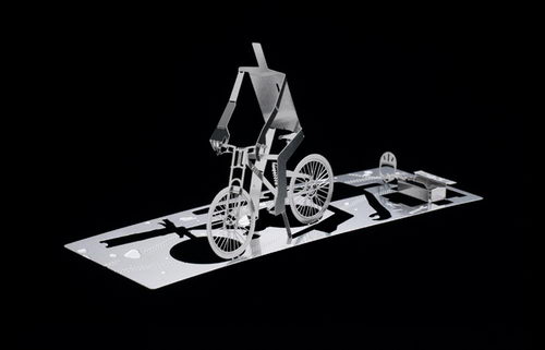 Cool 3D Metal Fold out Business Card Design Design Swan