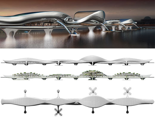 Multifunctional Futuristic Bridges from Korea