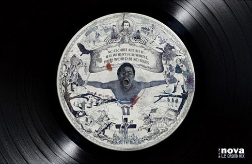 Creative Painting on LP Record - NOVA Radio campaign