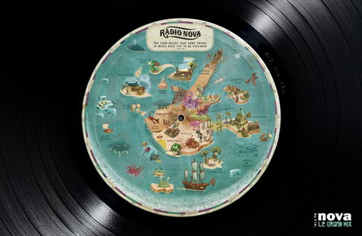 Creative Painting on LP Record - NOVA Radio campaign