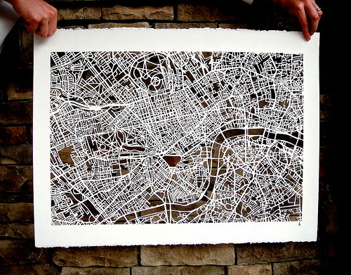 Incredible Paper Map Cut By Hand