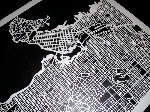 Incredible Paper Map Cut By Hand