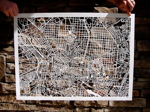 Incredible Paper Map Cut By Hand