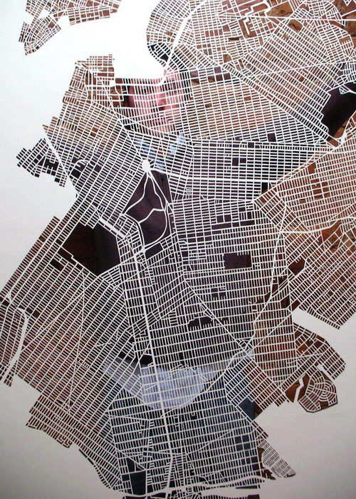 Incredible Paper Map Cut By Hand