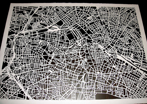 Incredible Paper Map Cut By Hand