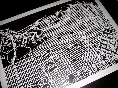 Incredible Paper Map Cut By Hand