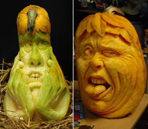 Most Amazing Pumpkin Carvings from Ray Villafane