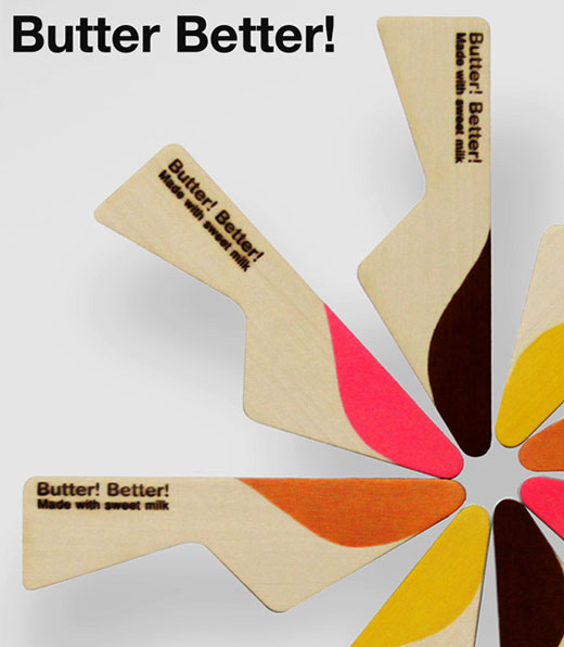 Creative Four Flavored Single-serve Butter Package