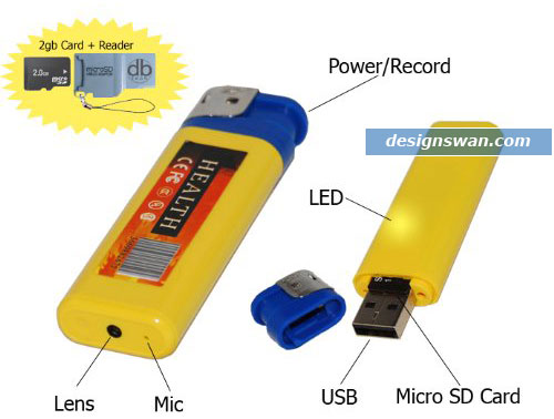 Fake Lighter Micro Video Camera