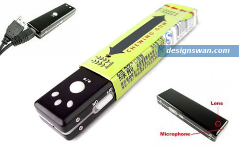 Superior Chewing Gum Camera with Built In Flash + Mic -1GB