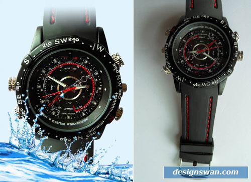 GSI Handsome Waterproof Watch, Hidden Pinhole Camera/Camcorder