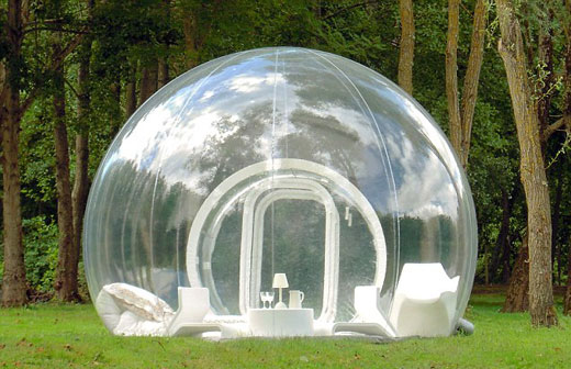 Bizarre Transparent Bubble Tent Hotel Design