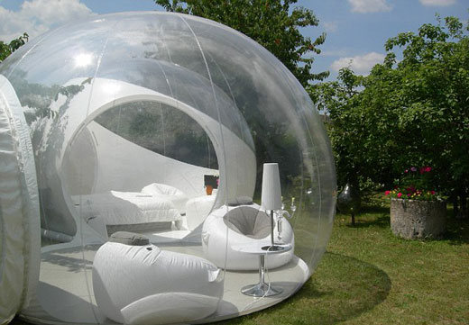 Bizarre Transparent Bubble Tent Hotel Design