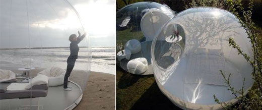 Bizarre Transparent Bubble Tent Hotel Design