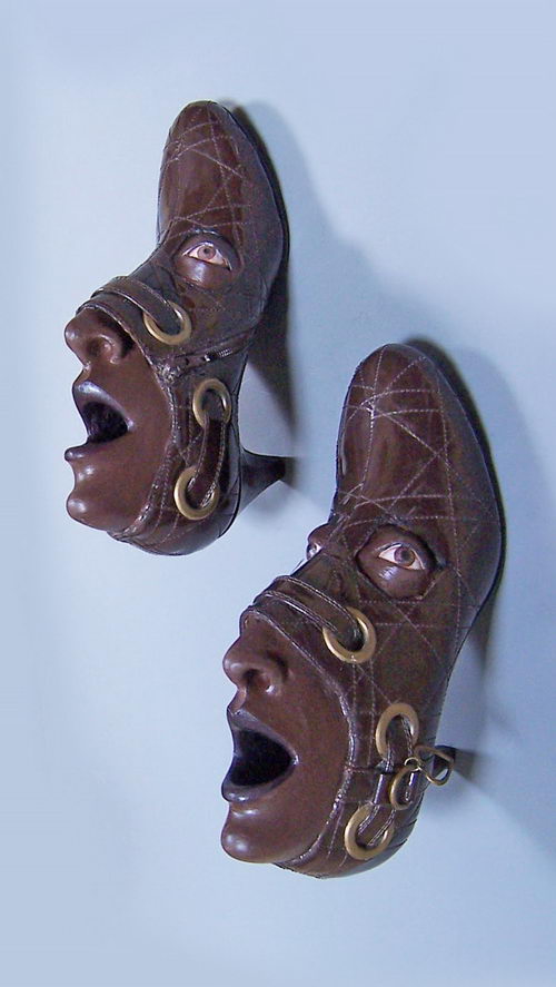 Shoe in face online