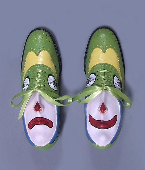 shoes with faces on them