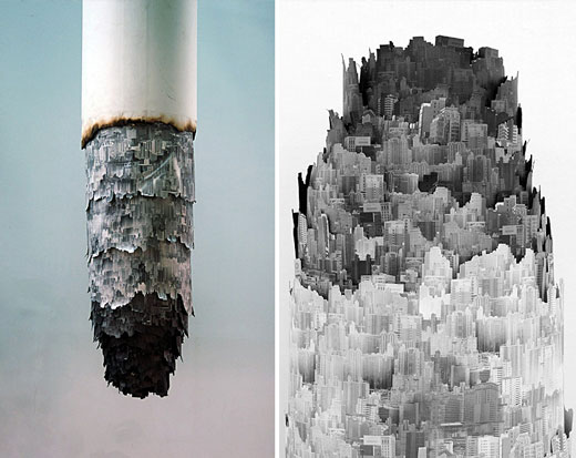 Impressive Installation: Cigarette Ash Landscape