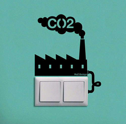 Eco Reminders: Creative Wall Stickers help Save Energy