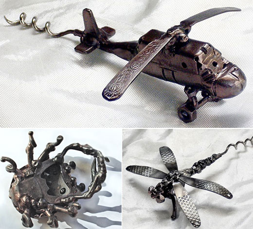 Weird and Unusual Metal Corkscrews and Bottle Openers