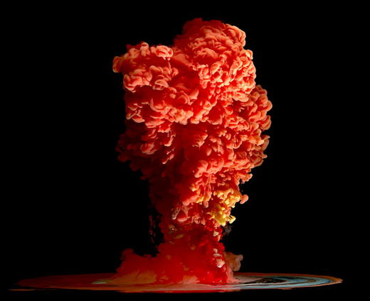 Stunning Photographs of Paint Dropped into Water