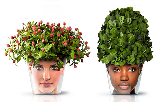 Facepot: Fun and Innovative Flower Pot Displaying Familiar faces