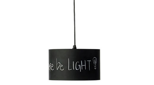 Chalkboard Pendant’ lamps by John Beck