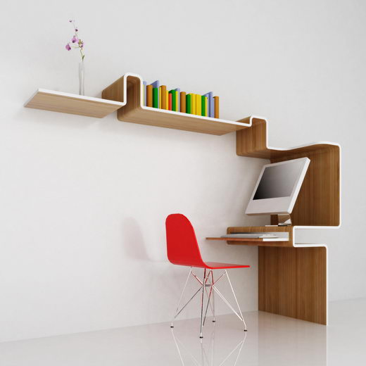 Modern Space-Saving Work Station from MisoSoupDesign
