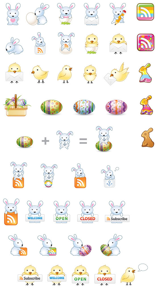 12 Beautiful Free Easter Themed Icon and Vector