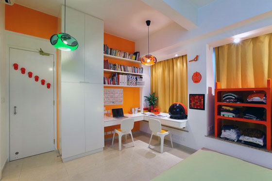 Unusual Rainbow Color Inspired Apartment Design