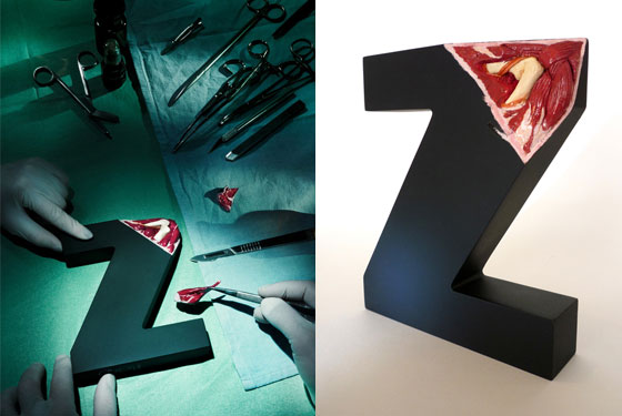 Stunning Typography Sculpture: Evolution of Type by Andreas Scheiger