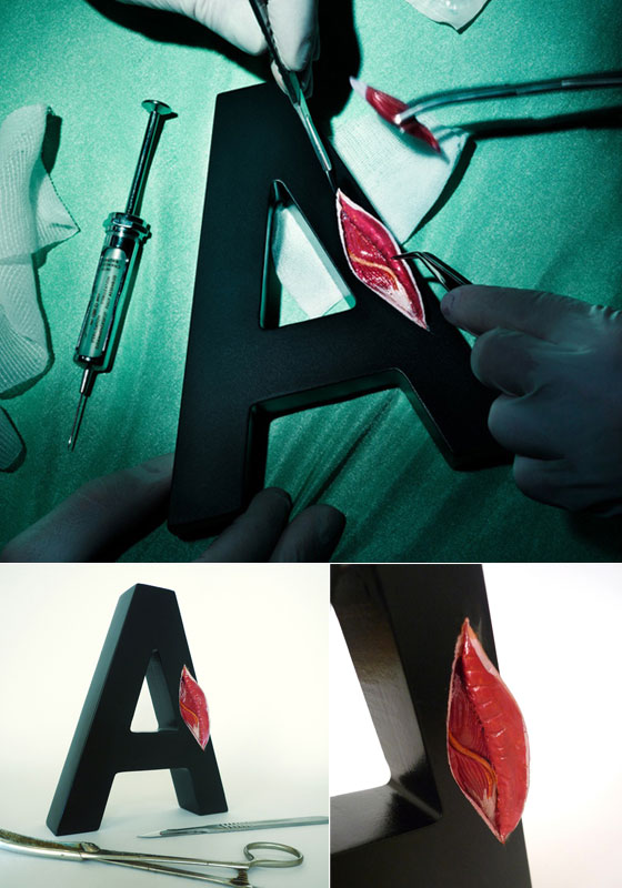 Stunning Typography Sculpture: Evolution of Type by Andreas Scheiger