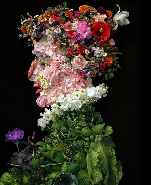 Creative Portraits Made of Food and Flowers