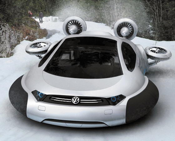 Futuristic Hovercraft Concept: Volkswagen Aqua
