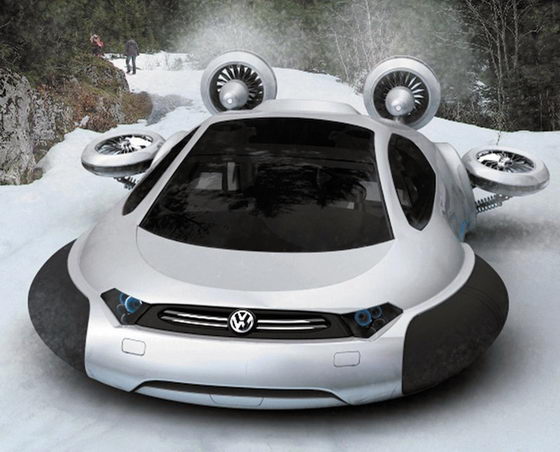 futuristic hovercraft