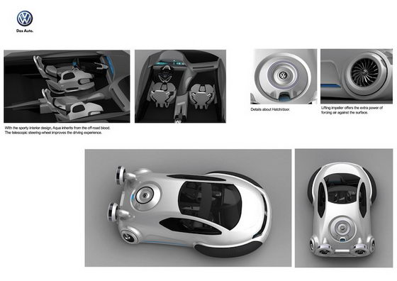 Futuristic Hovercraft Concept: Volkswagen Aqua